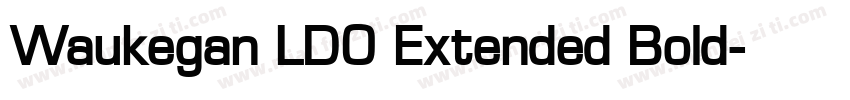 Waukegan LDO Extended Bold字体转换
